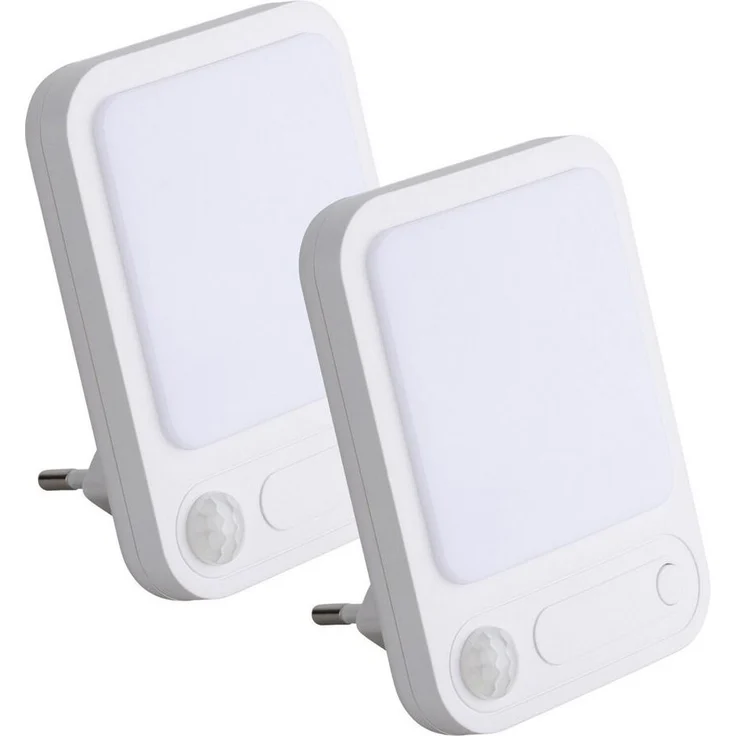 SEBSON LED Steckdosenleuchte Steckdosenlampe 2er - Bewegungsmelder Lichtsensor Dimmbar Einstellbar, LED integriert, warmweiß, Ein- und Ausschalter, Infrarot Sensor, Dämmerungssensor, 91x69x14mm – Bild 5