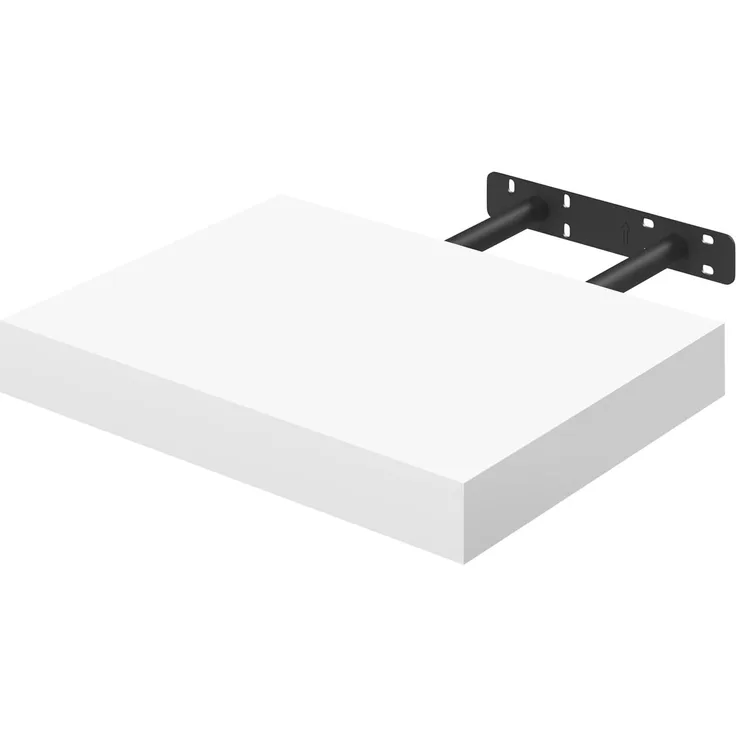 WOLTU Wandboard Wandregal CD DVD Regal Bücherregal Schweberegal Holz Board 30x22. 9x3. 8cm weiß für Büro, Wohnzimmer, Schlafzimmer, Küche RG9371ws