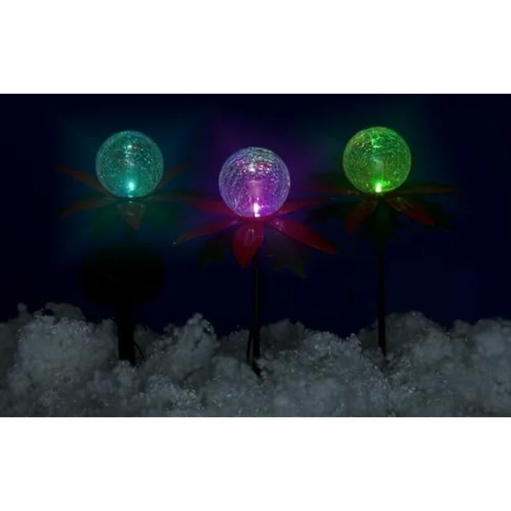 3er-Set LED Weihnachtsterne mit Farbwechsler Solarleuchte Weihnachtsbeleuchtung – Bild 2