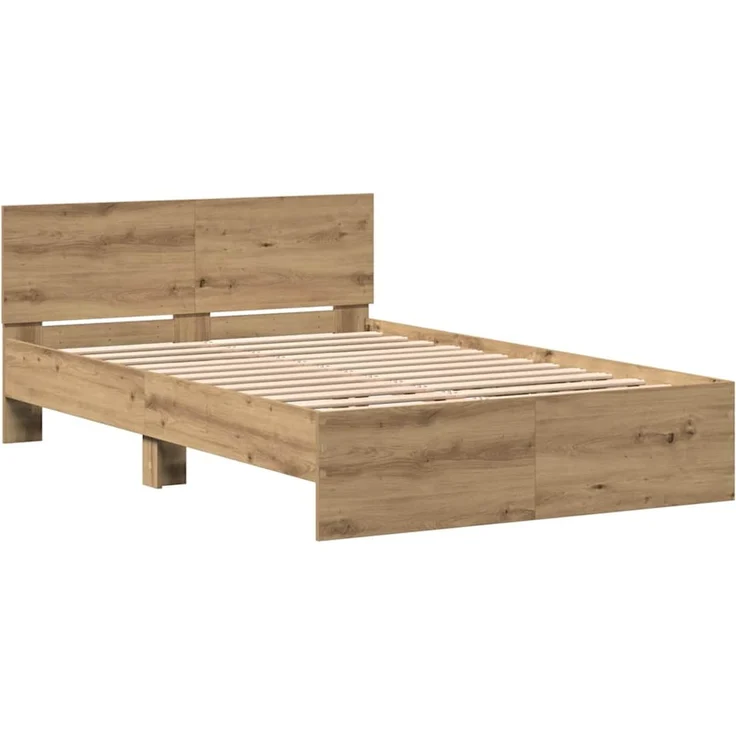 vidaXL Bettrahmen Artisan-Eiche 193 x 125 x 70 cm Holzwerkstoff 3376061 – Bild 4