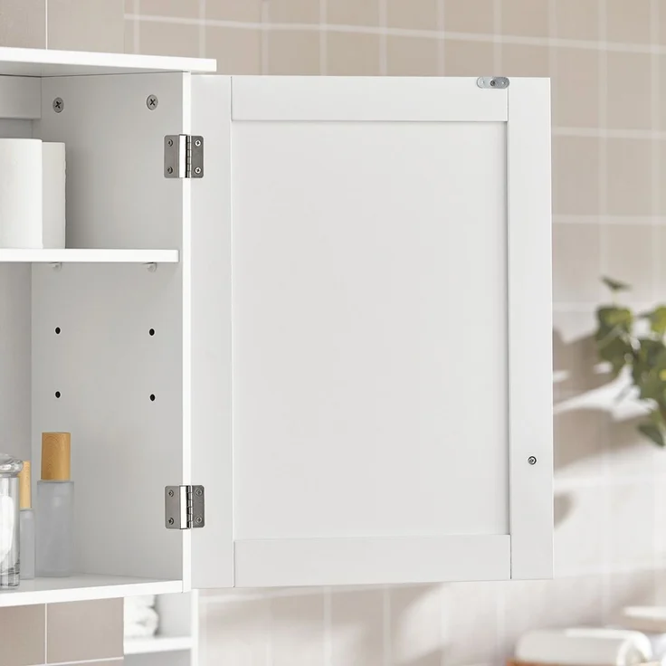 SoBuy BZR19-W Hängeschrank, MDF, Lackiert, Weiß, 40 x 52 x 23 cm – Bild 10
