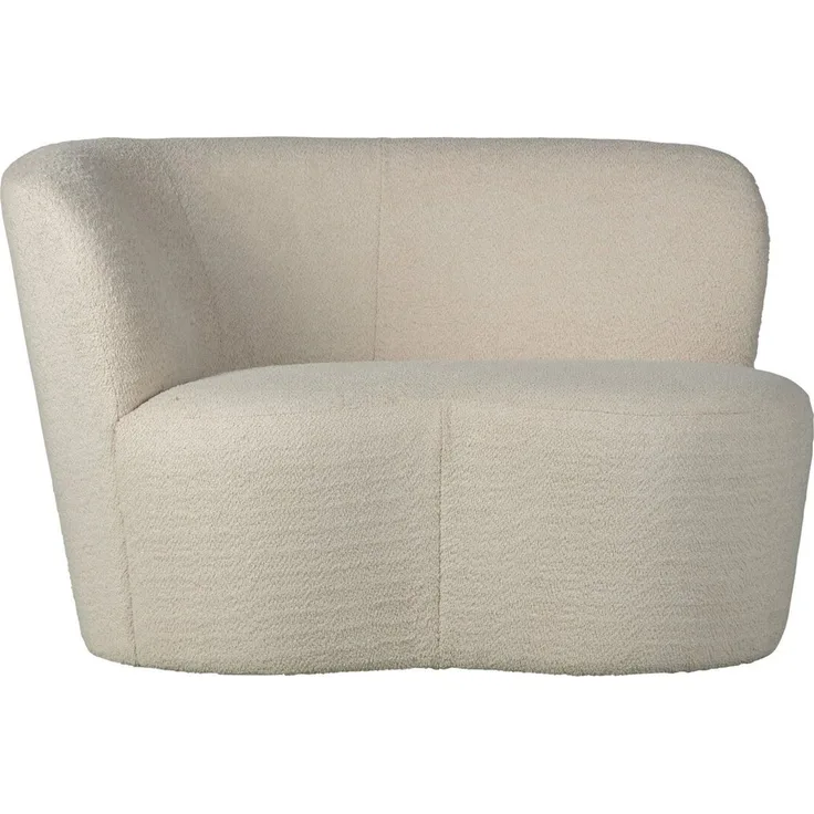Sofa Stone - Bouclé-Stoff Creme, Links