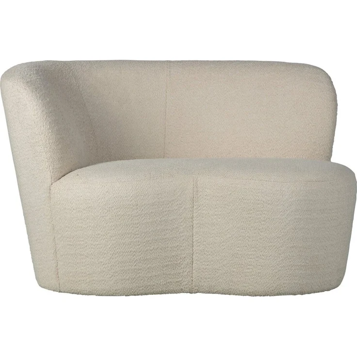 Sofa Stone - Bouclé-Stoff Creme, Links – Bild 1