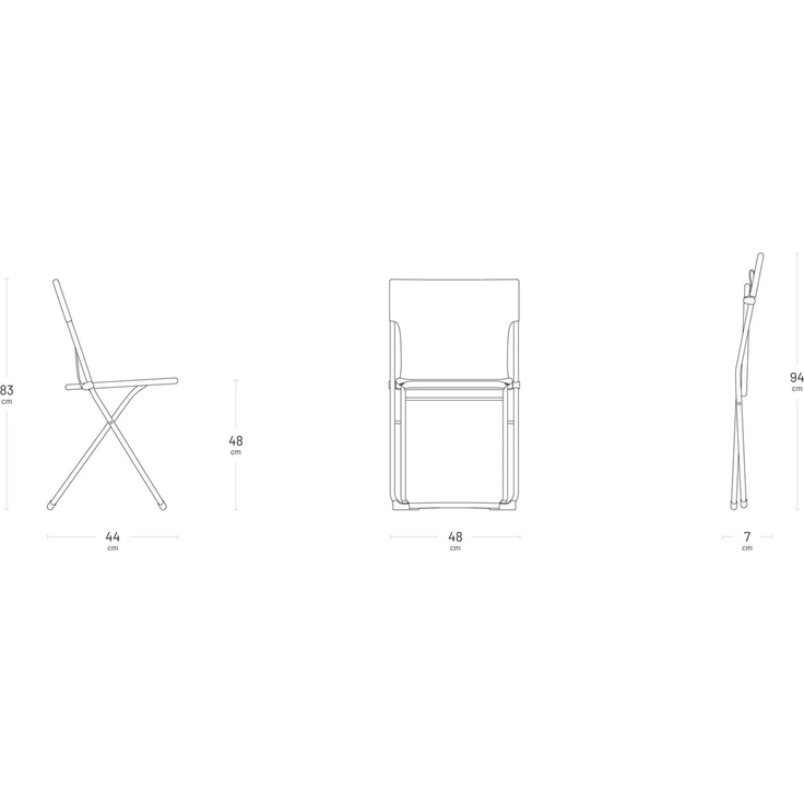BALCONY II Klappstuhl, Batyline® Bezug: Miel, Stahlrohrgestell, klappbar – Bild 8