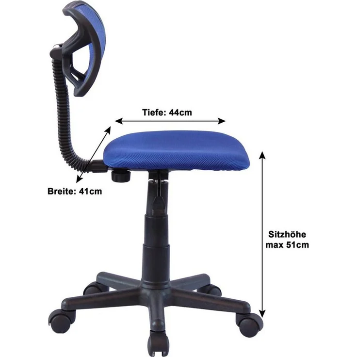 IDIMEX Drehstuhl MILAN, Kinderdrehstuhl Schreibtischstuhl Kinder Bürostuhl drehbar – Bild 2