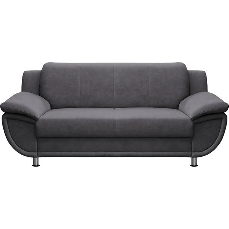 TRENDMANUFAKTUR 2-Sitzer Rondo, Breite 178 cm, breite Armlehnen, Füße chromfarben, Couch wahlweise mit Federkern und in verschiedenen Bezügen bestellbar – Bild 4