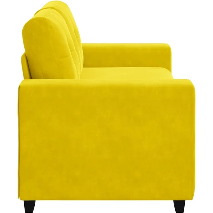 vidaXL Zweisitzer-Sofa Gelb 180x77x82 cm Samt 4105128 – Bild 5