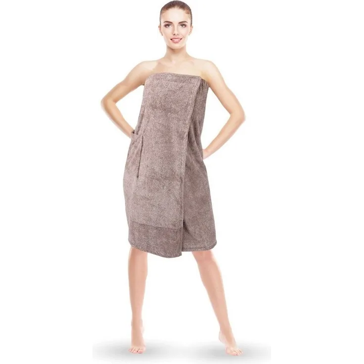 Bestlivings Saunatuch Damen 80x145cm, (1-St), Sauna Kilt "Flauschig" Saunahandtuch mit Gummizug und Knopfverschluss