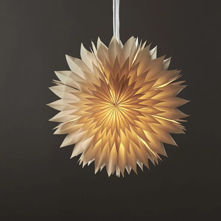 Papierstern -Dis', beige, Weihnachtsdeko, 3-lagig, Ø 50cm – Bild 2