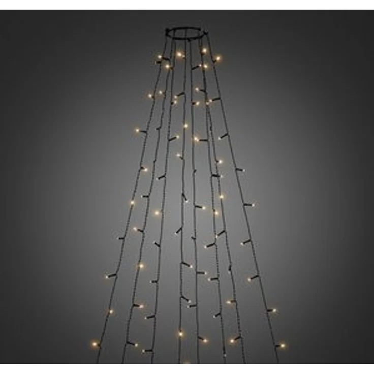 KONSTSMIDE LED-Baummantel Weihnachtsdeko aussen, Christbaumschmuck, 400-flammig, LED Lichterkette mit Ring Ø 15, 8 Stränge à 50 Dioden – Bild 6