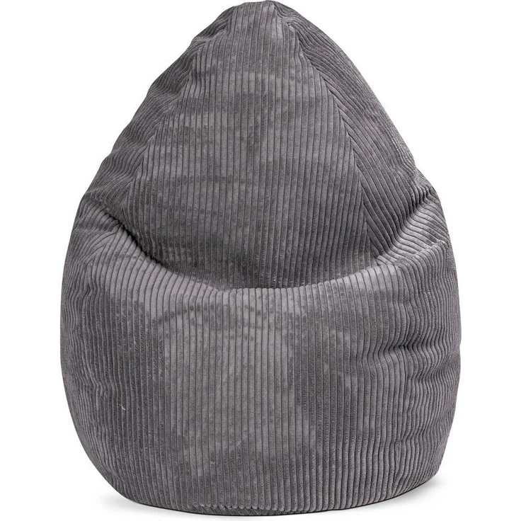 Magma Heimtex Sitzsack BeanBag SHARA XL, Cord Anthrazit, 110 x 70 x 70 cm – Bild 1