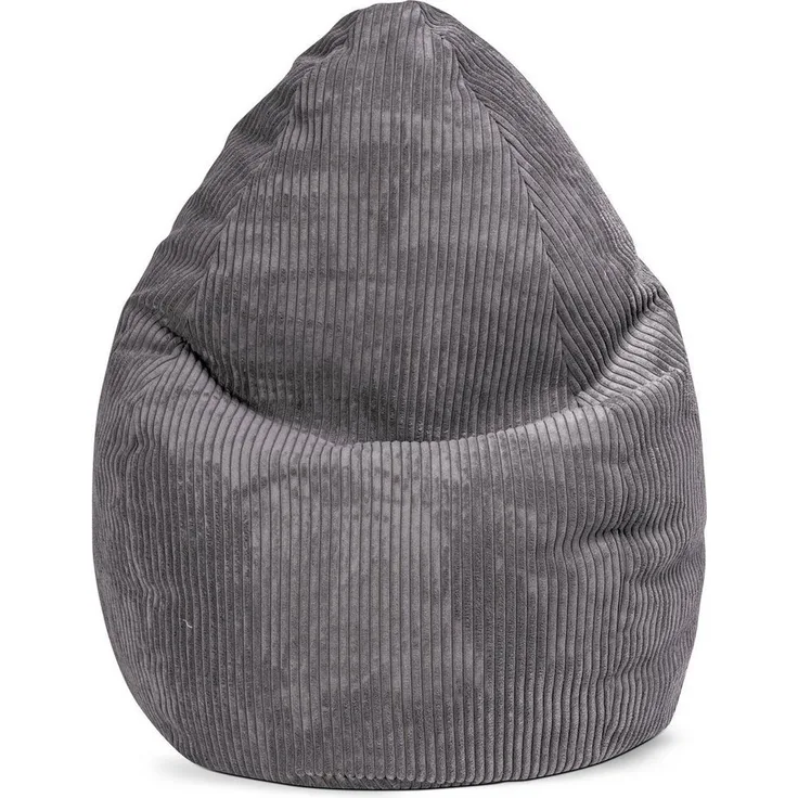 Magma Heimtex Sitzsack BeanBag SHARA XL, Cord Anthrazit, 110 x 70 x 70 cm
