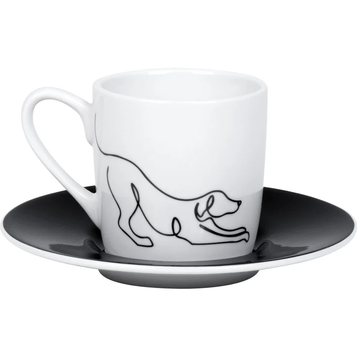 KÖNITZ 1150533017 Espressotasse Hommage à Picasso - Le Chien (Der Hund) 85 ml, Porzellan – Bild 2