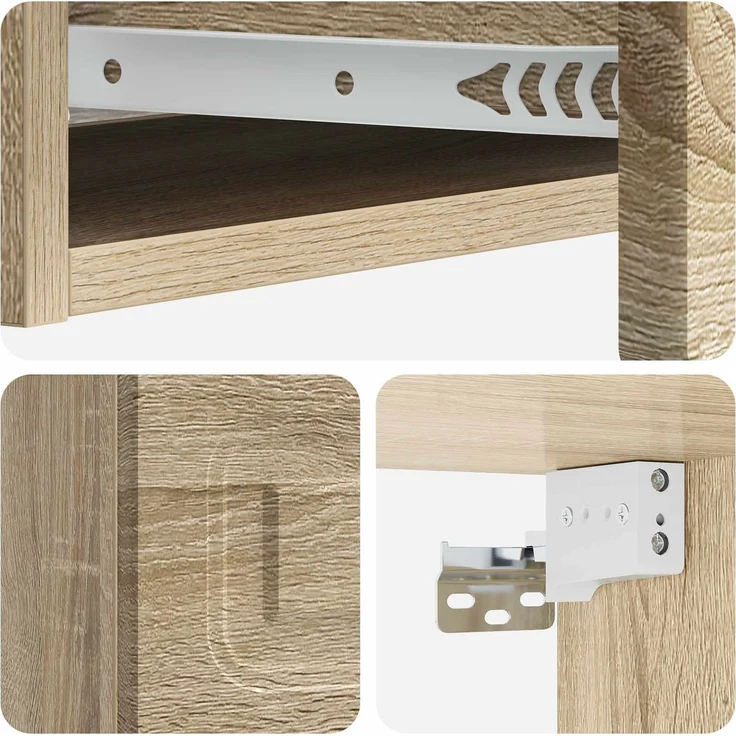 vidaXL Wandmontierter Beistelltisch Sonoma-Eiche 87,5 x 34,5 x 17 cm 899347 – Bild 7