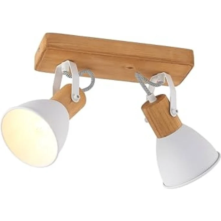 Lindby Deckenstrahler Merela, Holz IP20, 2 x 20 W – Bild 1