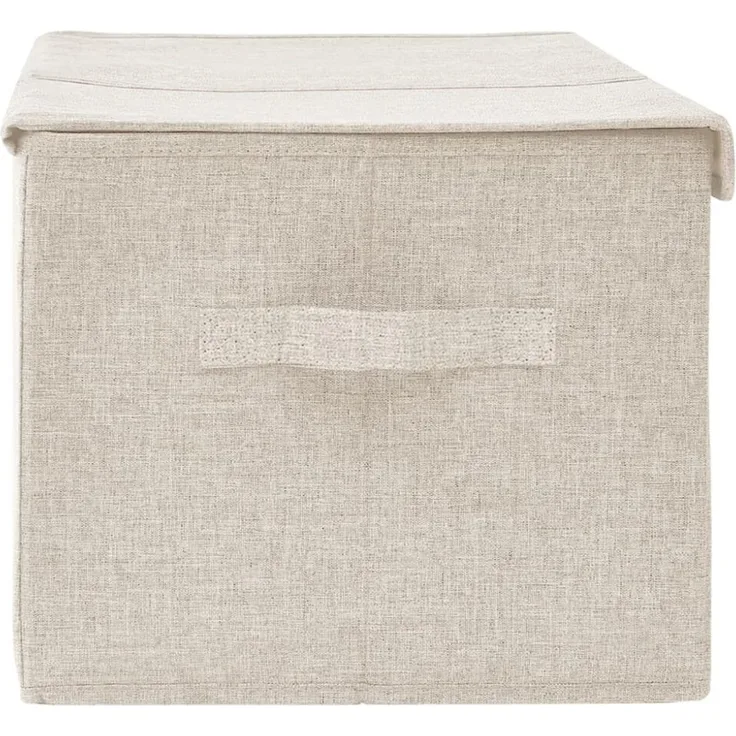 vidaXL Aufbewahrungsbox Stoff 50x30x25 cm Creme 332916