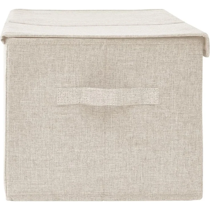 vidaXL Aufbewahrungsbox Stoff 50x30x25 cm Creme 332916 – Bild 1