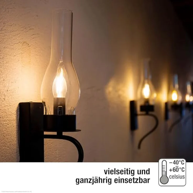 hellum LED Glühlampe, Kerzen-Windstoß Glühbirne E14 LED warmweiß, 250 Lumen Windstoßkerze 2W, entspricht 25-Watt Kerzenbirnen, 2700 Kelvin Warmweiß 3,5 x 3,5 x 10 cm – Bild 8