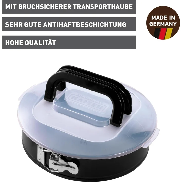 Original Kaiser Inspiration Springform 26 cm rund, Flachboden, Springform mit Deckel, runde Backform mit Deckel antihaftbeschichtet, Kuchenform auslaufsicher, Backform mit Deckel – Bild 2
