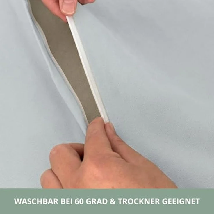 LIMMALAND Wickelauflage 76 × 79 cm mit Wickeltischumrandung – aus 100% Baumwolle, waschbar, sanfter Liegekomfort (Soft Grey, Wickelauflage) – Bild 7