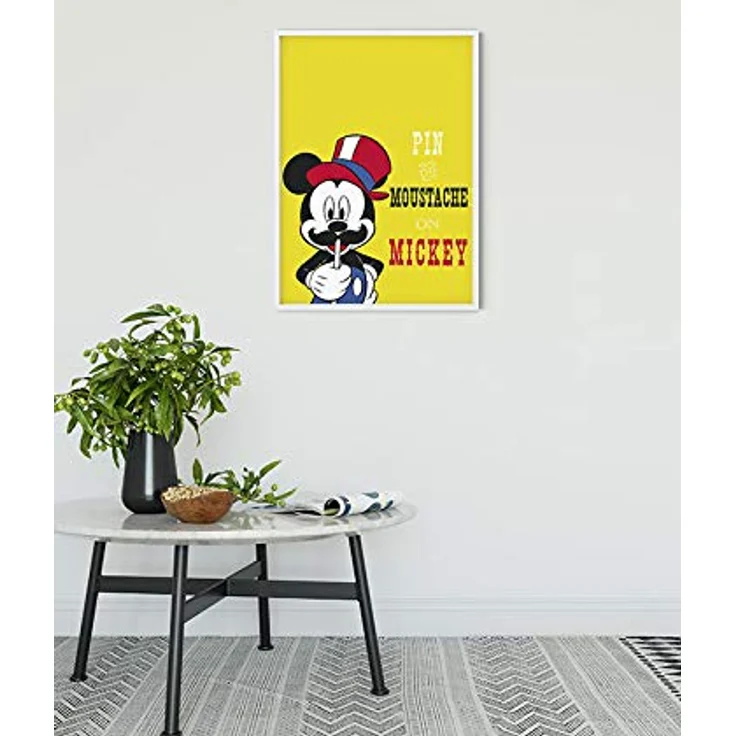 Komar Disney Wandbild Mickey Mouse Moustache, Kunstdruck für Kinderzimmer, Größe 30x40cm, ohne Rahmen, fotorealistischer Druck, Made in Germany – Bild 2