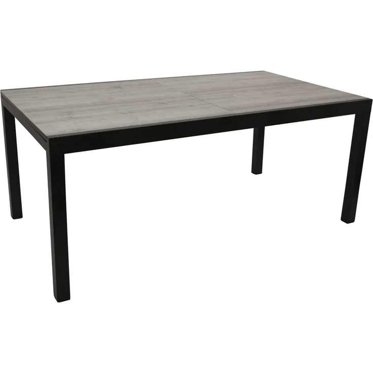 DEGAMO FARO Garten-Ausziehtisch, Alu + Keramikoptik, anthrazit/grau, 180/240x100cm – Bild 4