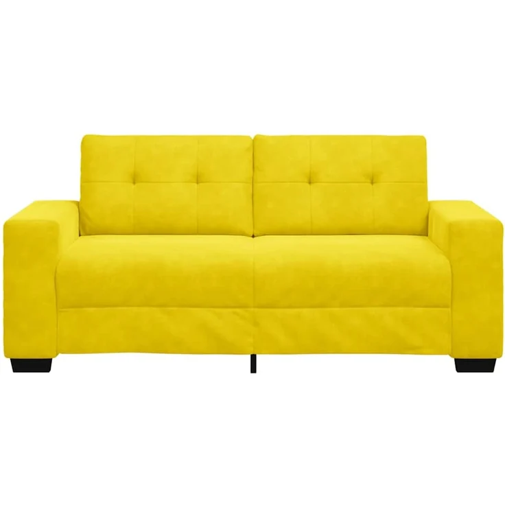 vidaXL Zweisitzer-Sofa Gelb 180x77x82 cm Samt 4105128 – Bild 4