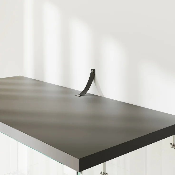 Vitrine 42,5x36,5x167 cm in Schwarz mit LED, Glastür und Schubladen – Bild 10