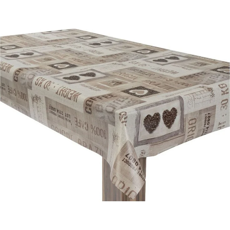 laro Tischdecke Wachstuchtischdecke Kaffee Zeit PVC Eckig – Bild 2