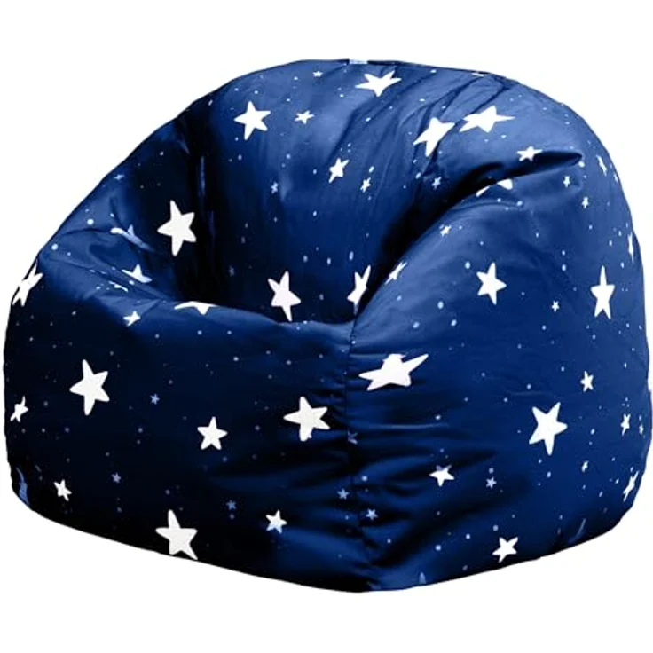 Icon Sitzsack Sessel für Kinder „Sternenklar“, Dunkelblau, Kindersitzsack Wasserabweisend, Sitzsäcke für den Innen- und Außenbereich mit Füllung – Bild 2