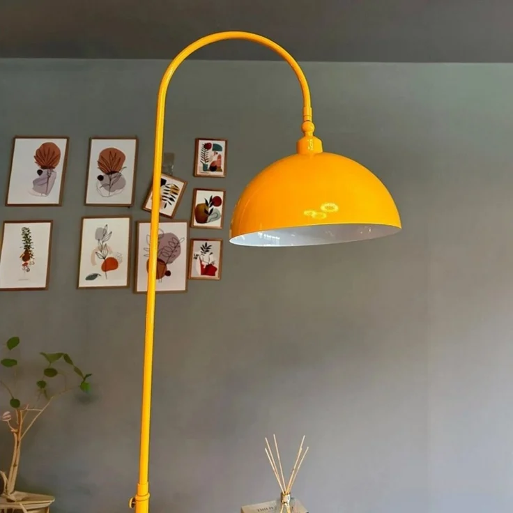 Bamyum Stehlampe Moderne Stehlampe aus Metall mit E27, verstellbarer Lampenschirm, ohne Leuchtmittel, E27, verstellbarer Lampenschirm, Stehluchte mit Ablage – Bild 3