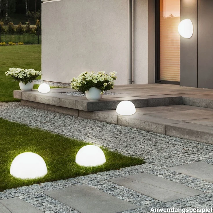 2er Set LED Solar Kugelleuchten, Durchmesser 20 cm, – Bild 9
