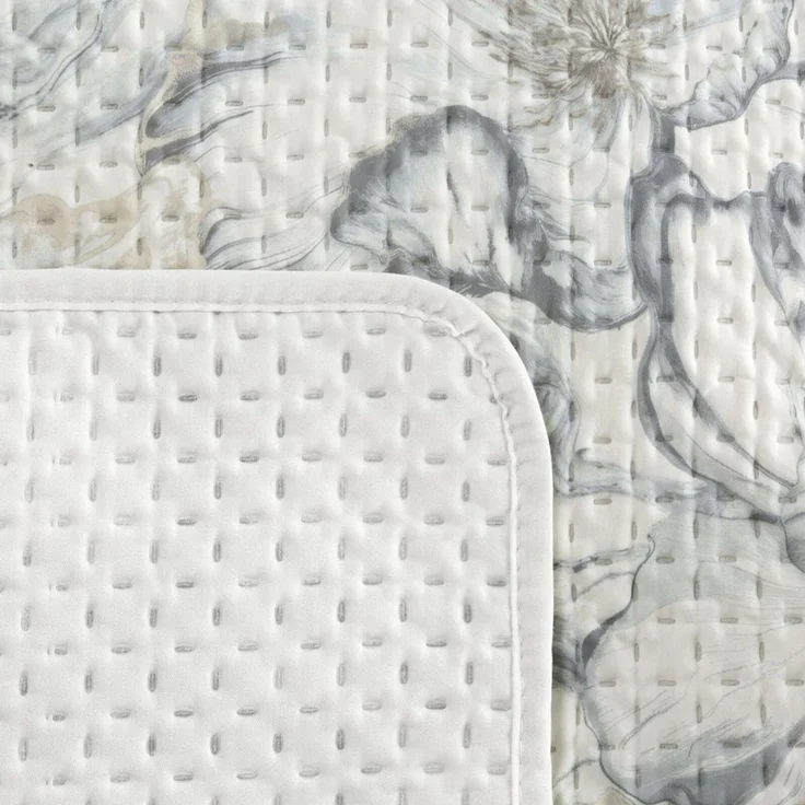 Eurofirany Tagesdecke floral, gesteppt & beidseitig, Bettüberwurf mit Blumenmuster, 170x210, 200x220, 220x240 – Bild 3
