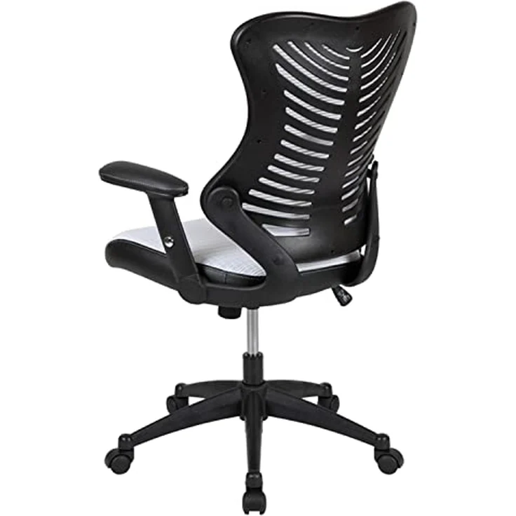 Flash Furniture High Back Designer White Mesh Executive Swivel Ergonomic Office Chair with Adjustable Arms, 25.75"W x 25"D x 39" - 42.75"H – Bild 5