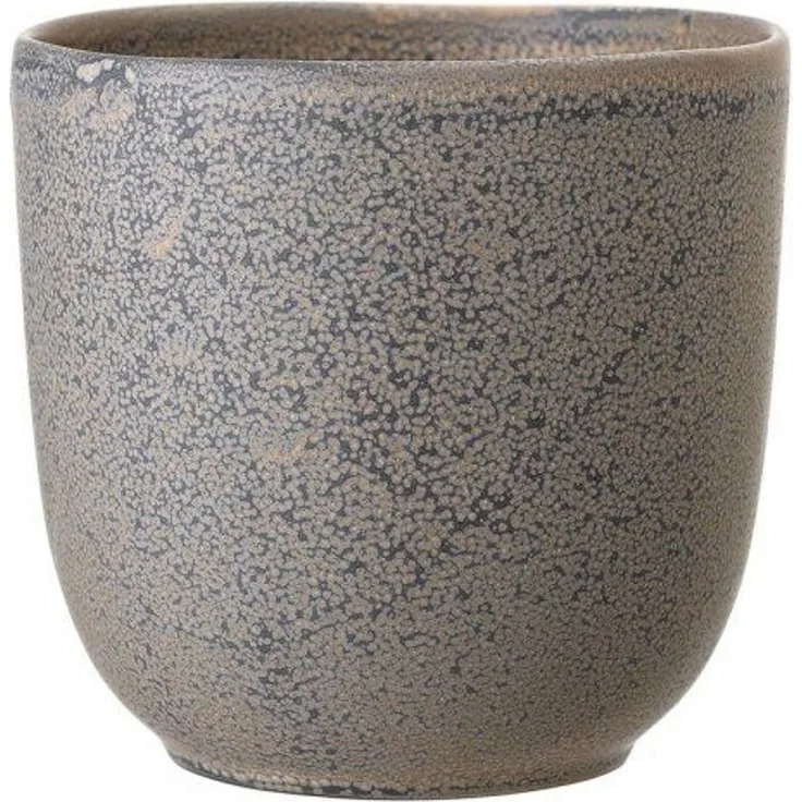 Bloomingville Blumentopf grau Ø14cm x 14cm Keramik Übertopf Dekotopf Handmade dänisches Design