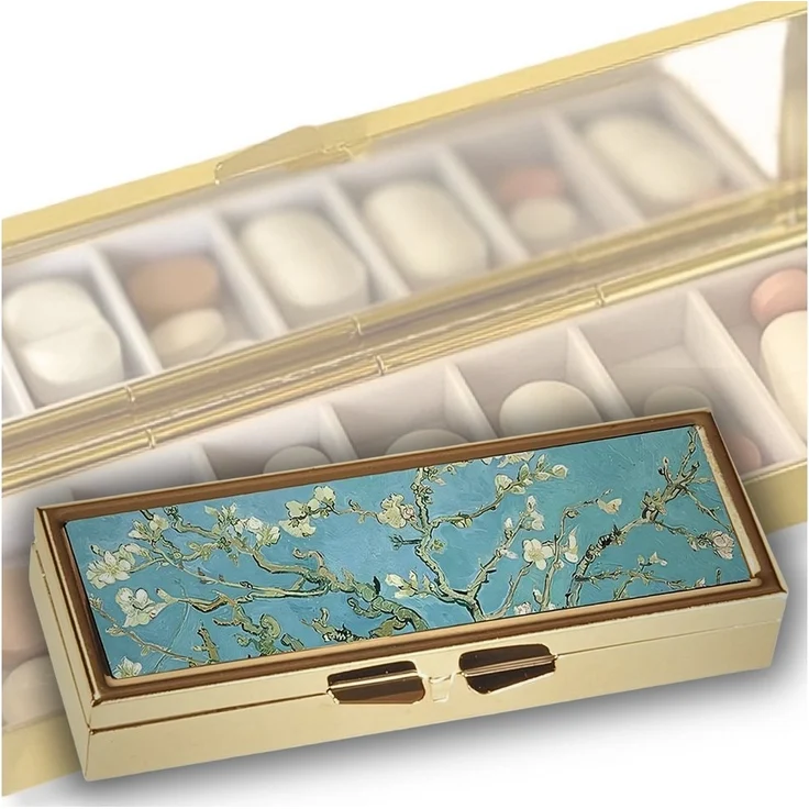 MediMuc Pillendose für 7 Tage von Fridolin - mit Spiegel - Modellauswahl, Tablettendose, Pillendose, Tabletten Organizer, Tabletten Dose – Bild 1