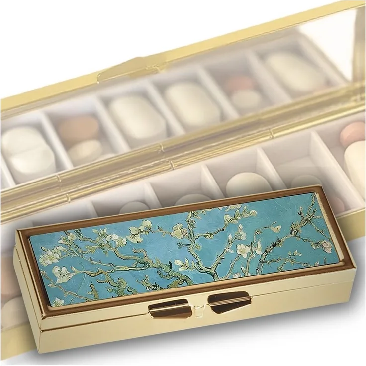 MediMuc Pillendose für 7 Tage von Fridolin - mit Spiegel - Modellauswahl, Tablettendose, Pillendose, Tabletten Organizer, Tabletten Dose