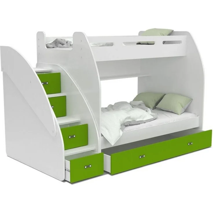 thematys Etagenbett oben 90x200cm, mit Matratze, Grün – Bild 6