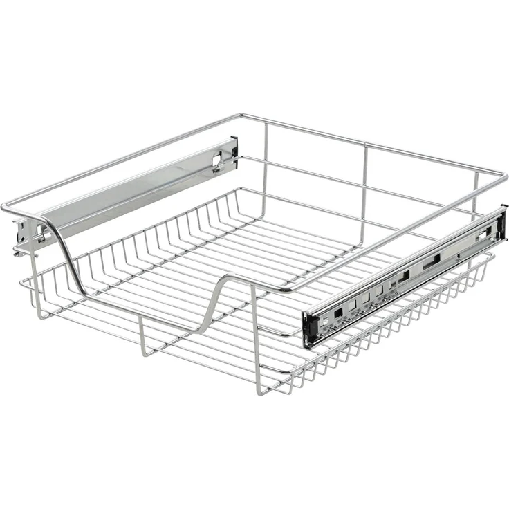 2er-Set Teleskopschublade 47 x 44 x 14 cm Stahl Silber [en. casa] – Bild 6