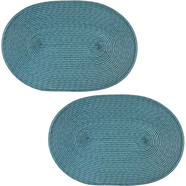 Haus und Deko Platzset Platzset 2er Set oval ca. 45x30 cm Platzdeckchen Tischset geflochtene, (2-St)
