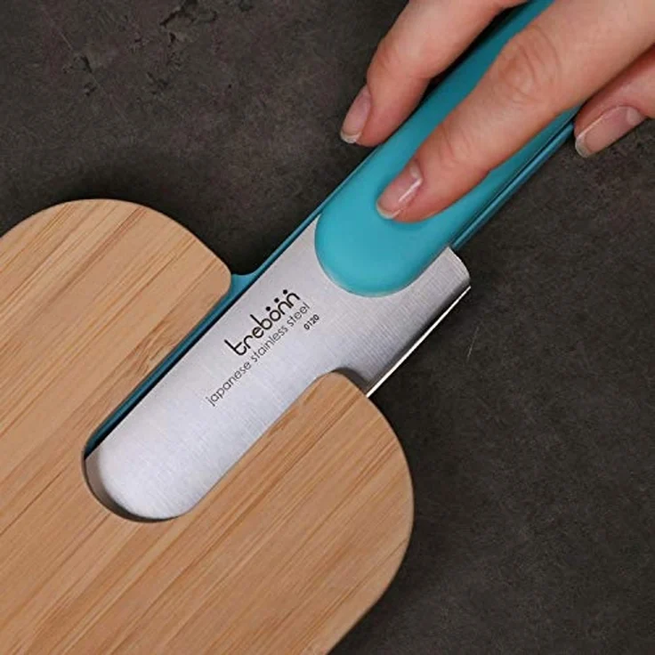 Trebonn Artu Schneidbrett Bambus 43x11 cm & Salamimesser – Bild 3