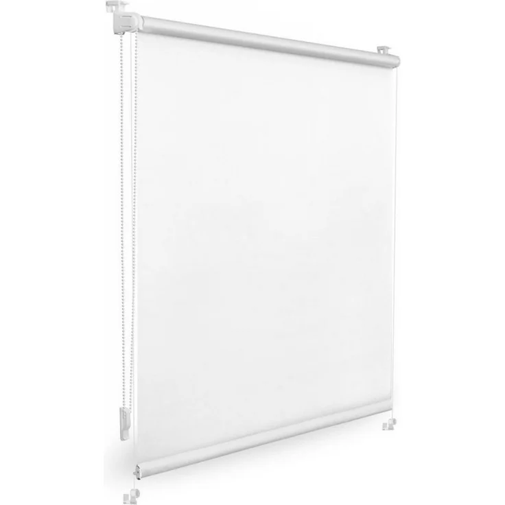 Lichtblick Verdunklungsrollo Barcelona 90x150 cm (BxL) Weiß Verspannt; Klemm- und schraubbar; Thermofunktion – Bild 1