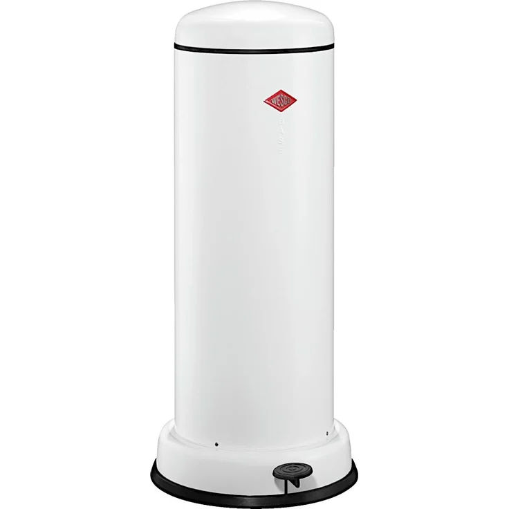 Wesco 'Big Baseboy 30' Abfalleimer, Stahlblech, 30 Liter, Weiß – Bild 2