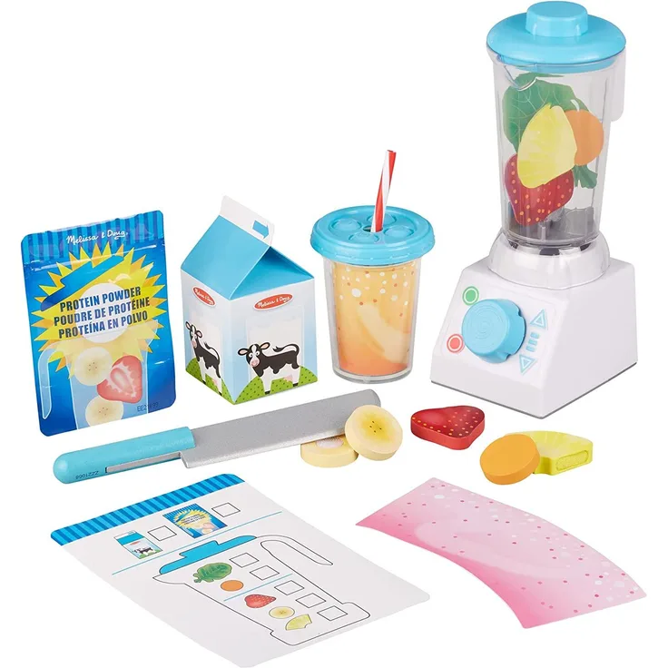 Melissa & Doug Set zum Mixen von Smoothies und Shakes | Fantasiespiel | Essensspiel | 3+ | Geschenk für Jungen oder Mädchen