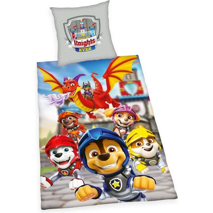 Paw Patrol Bettwäsche für Jungen 2tlg. Set Chase, Marshall, Claw 135 x 200 + 80 x 80 cm – Bild 1