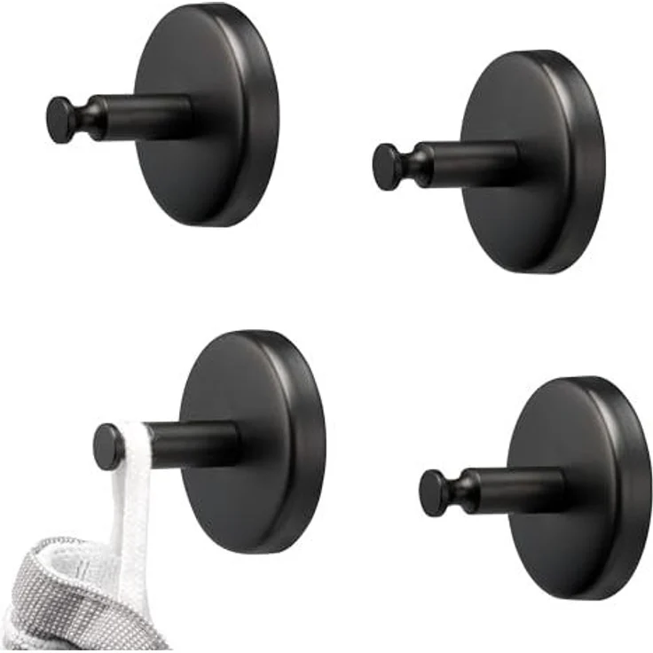 bremermann Handtuchhaken Bad-Serie PIAZZA BLACK - 4er Set, matt schwarz, (4-St) – Bild 1
