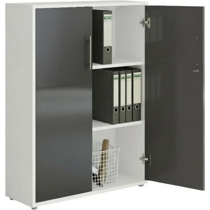 moebel-dich-auf Aktenschrank TABOR 4 (Büroschrank Mehrzweckschrank ideal für DIN A4 Ordner, abschließbar Metallgriffe) Made in Germany – Bild 2