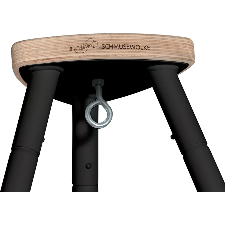 Federwiege mit Tipi Bio Grey Anthrazit Schafwolle – Bild 7