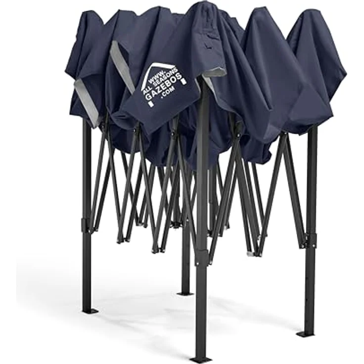 All Seasons Gazebos 3x4. 5m vollständig wasserdichtes Faltpavillon - Marineblau – Bild 7