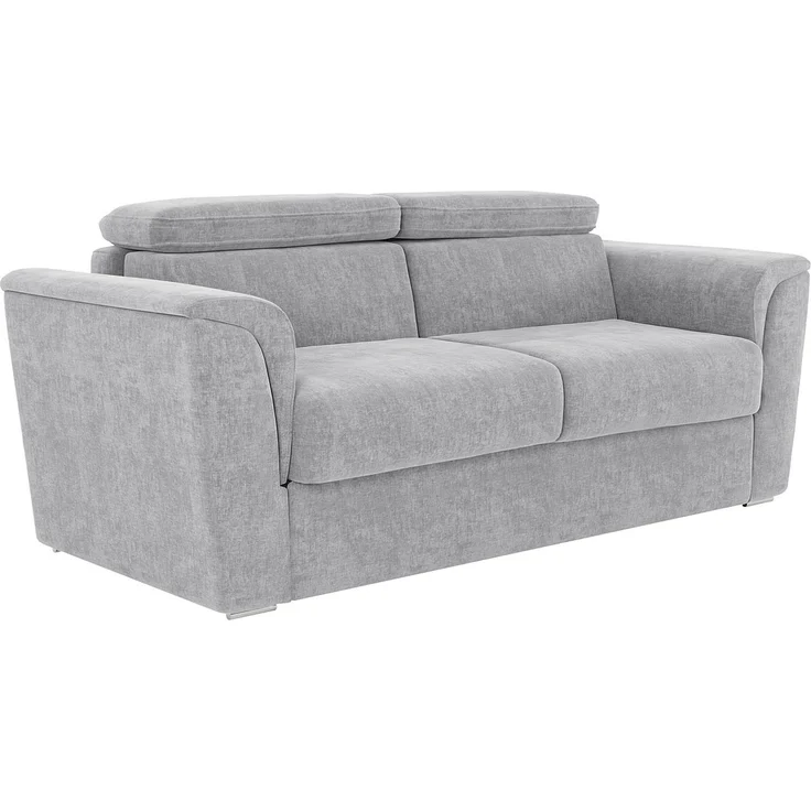 Vente-unique - RIZORA - Schlafsofa - Plastik - Kunststoff (PVC) - Hellgrau - 210 x 223 x 95 cm – Bild 5